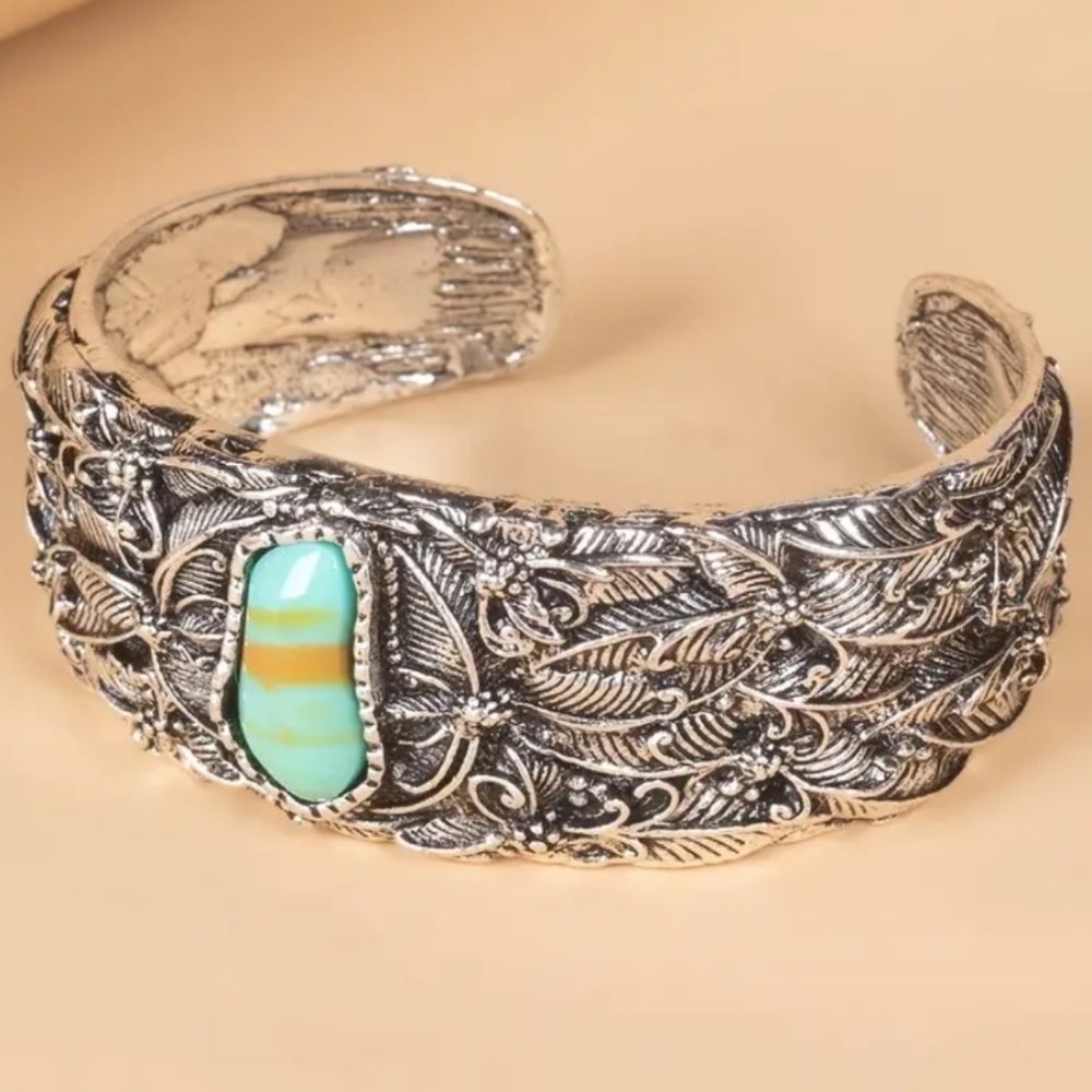 💖Vintage Style Open Cuff Bangle Bracelet - Picture 2 of 3